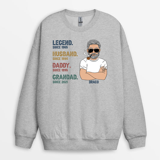 0004WUS2 legend husband dad papa sweatshirt custom gifts for grandpa 0004W0L0B