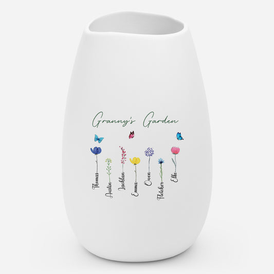 0065AUK1 personalised mummygrannys garden matte ceramic vase for mothers day 0065aosq5a_e2e3b094 089d 44b5 8bd6 0cfb8de4153b