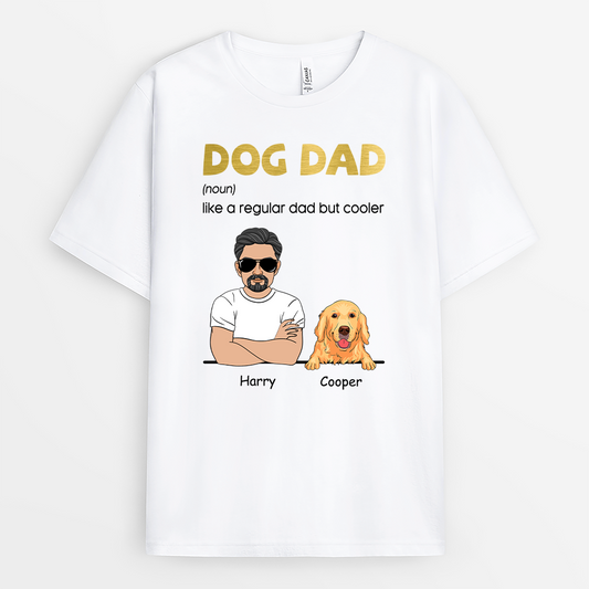 0218AUS1 personalized dog lover gifts dog dad definition t shirt 0218AKH8C