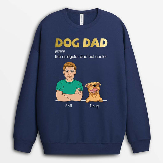 0218WUK1 Personalised Sweatshirt gifts Dog Grandpa Dad Dog
