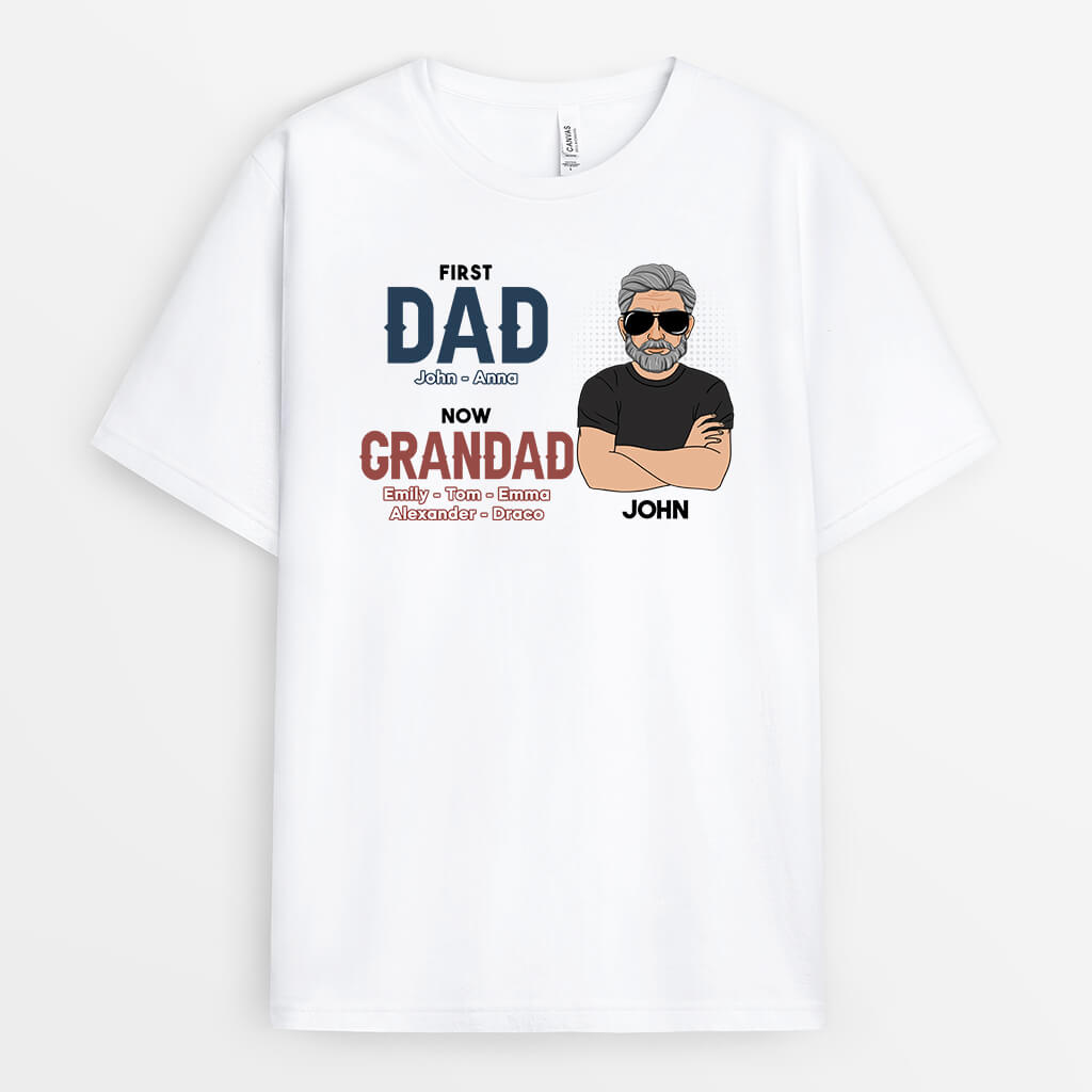 0259A148BUS1 Customized T shirts Man Grandpa Dad Text