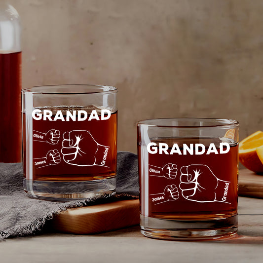 0263IUK2 custom grandpa gifts fist bump whiskey glasses 0263IKL8B