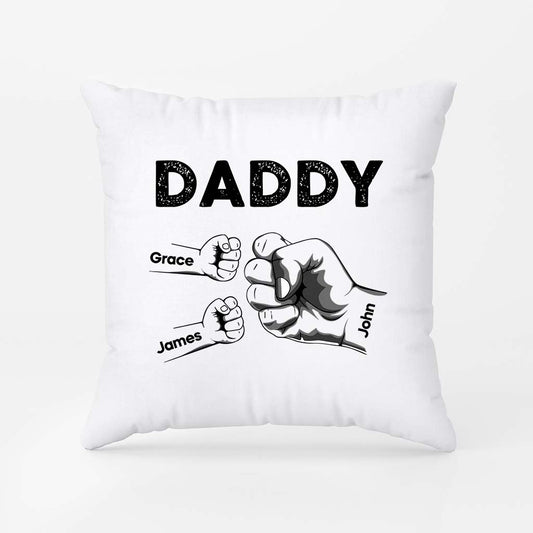 0263PUK2 daddy fist bump pillow personalised gift for him