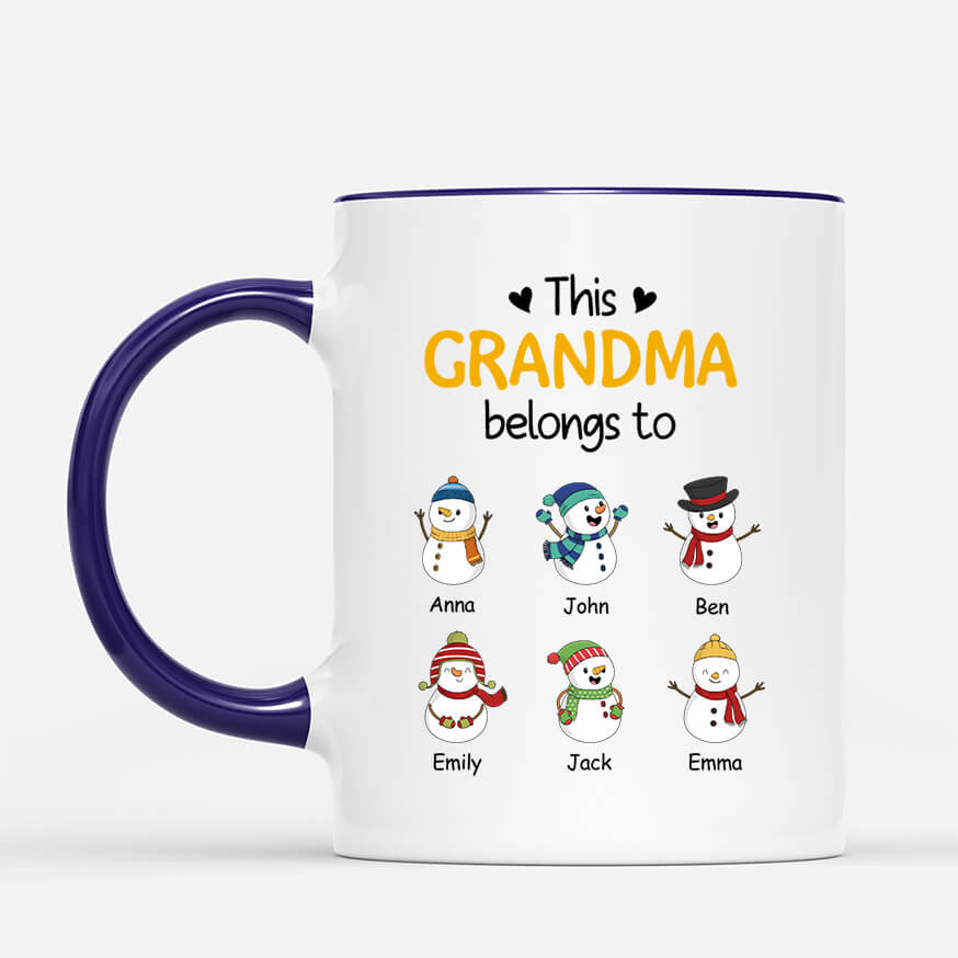 0527MUK3 Personalized Mug Gifts Grandkids Grandma Mom Christmas