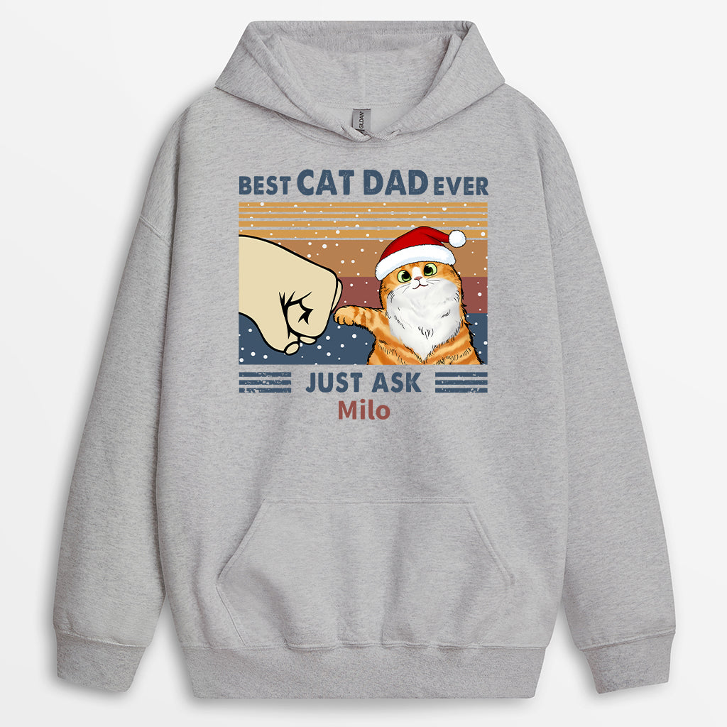 0528WUS2 personalized christmas sweatshirts best cat dad ever just ask_ 0528W5L8D