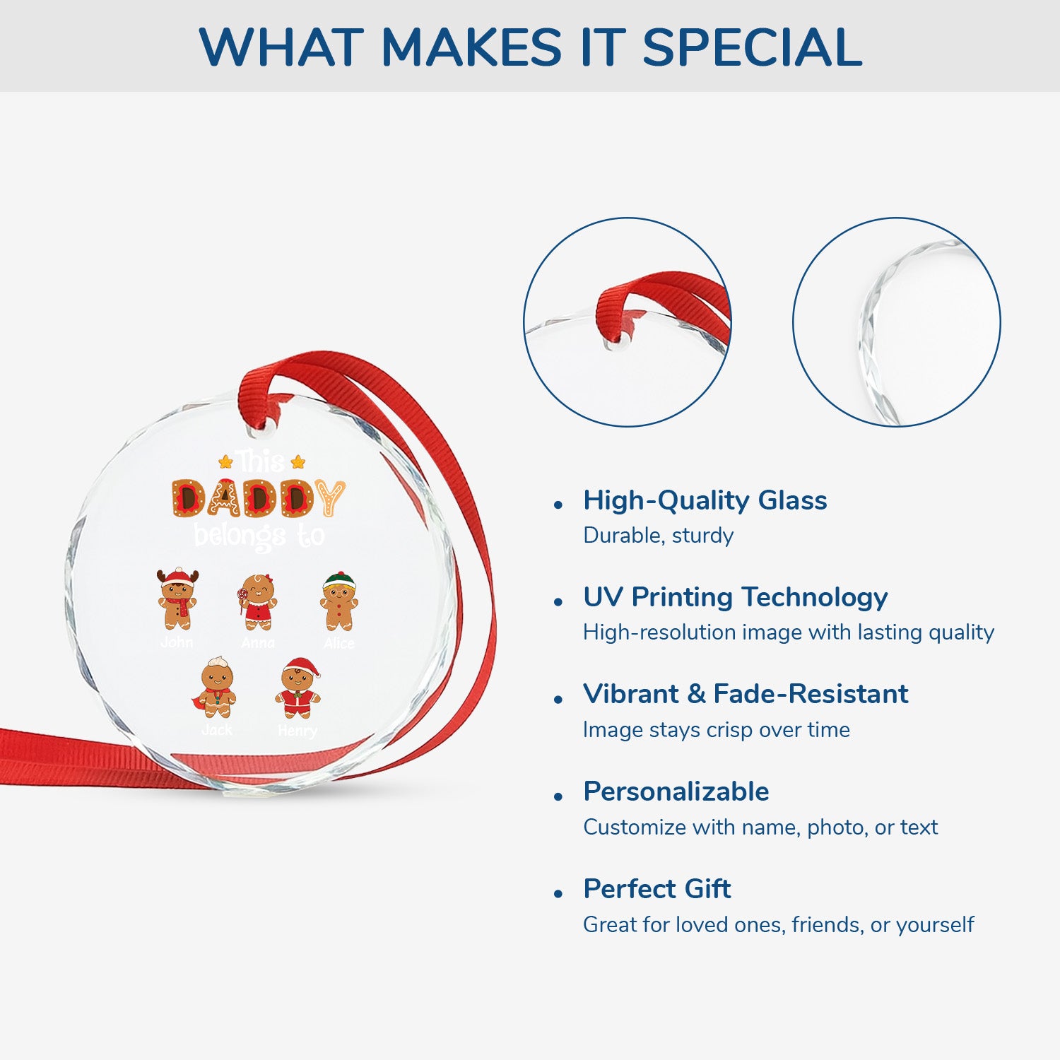 0661OUS4 custom christmas gifts for dad glass gingerbread ornaments_ 0661O8Q7B