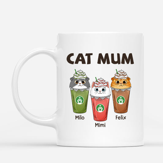 0768MUK1 Personalised Mugs Gifts Capuccino Cat Lovers