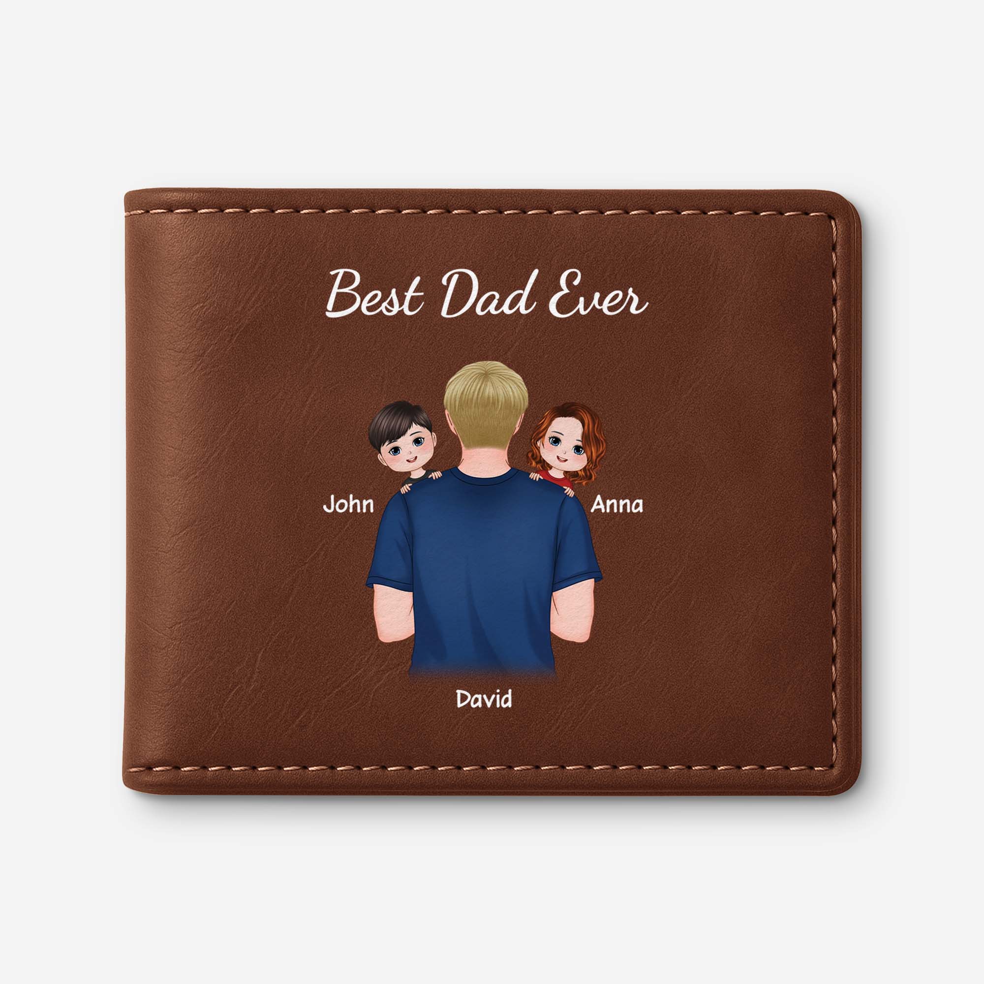 0771JUS1 personalized fathers day wallets with kids best dad ever gifts 0771JTL0B