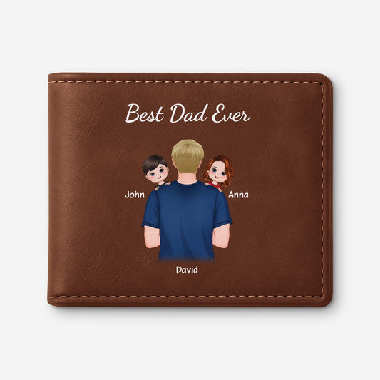 0771JUS1 personalized fathers day wallets with kids best dad ever gifts 0771JTL0B