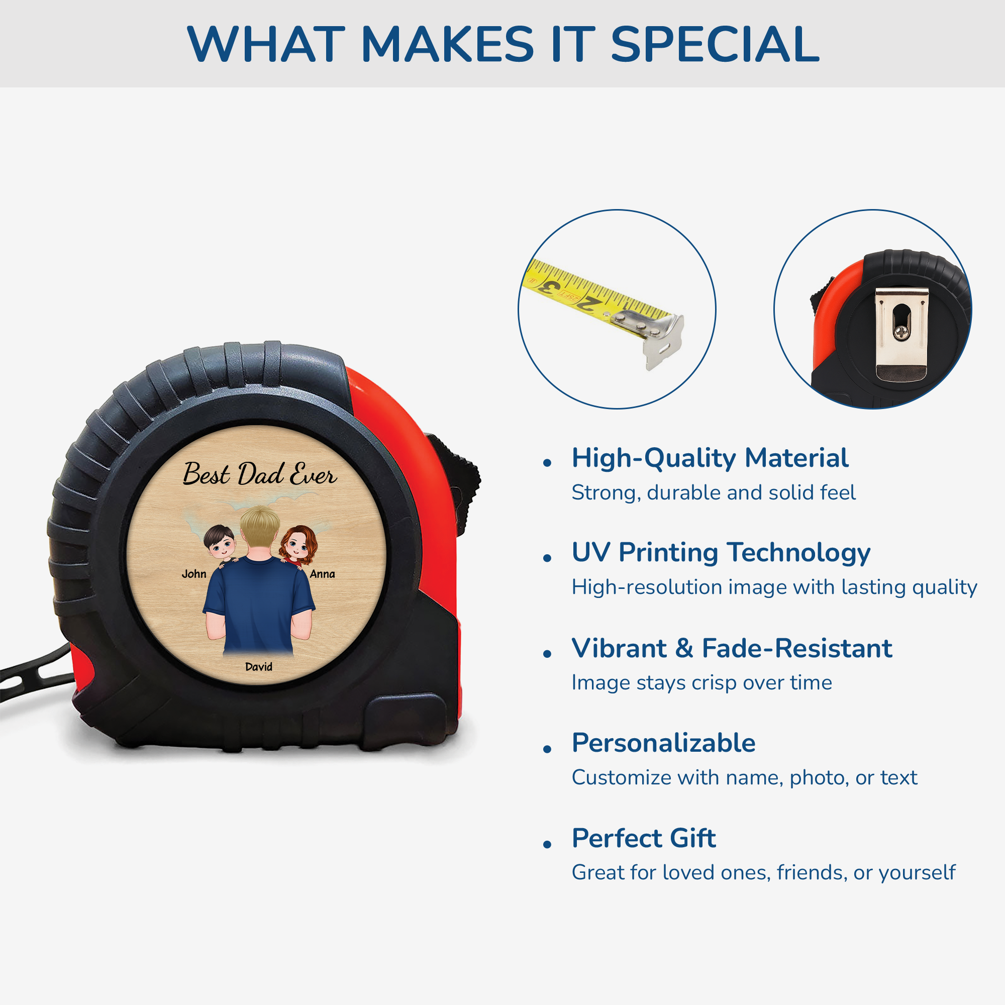 0771OUS4 personalized tape measure best dad ever gifts 0771OTT0B