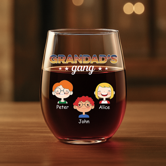 0793IUK1 personalized stemless wine glass unique gifts for grandpa 0793I8N7B
