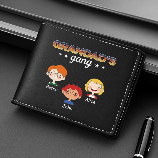 0793JUK2 personalized leather wallet unique dad gifts daddys gang 0793J8N7B