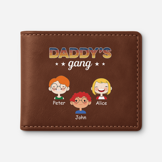 0793JUS1 personalized leather wallet unique dad gifts daddys gang 0793J8N7B