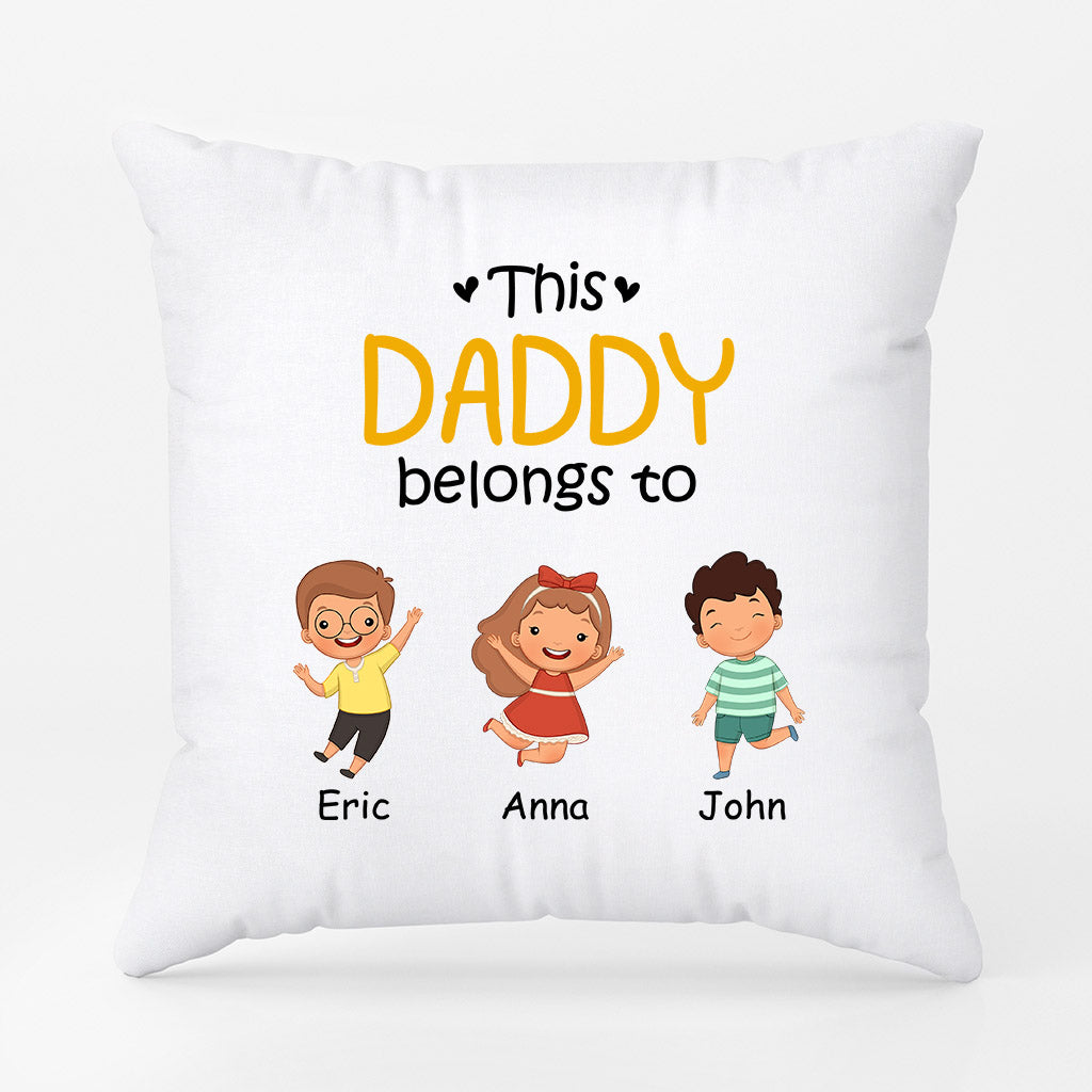 This Awesome Grandad/Daddy Belongs - Personalised Gifts | Pillows for Grandad/Dad