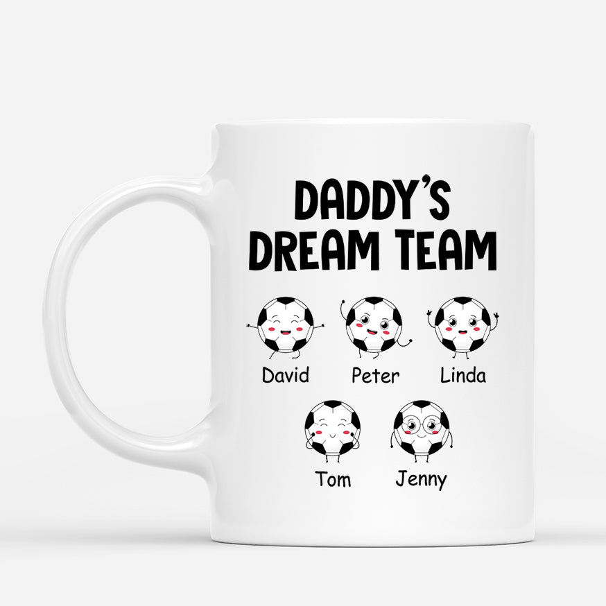 0893MUK2 Personalised Mugs Gifts Football Dad Grandad