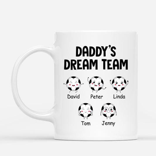 0893MUK2 Personalised Mugs Gifts Football Dad Grandad