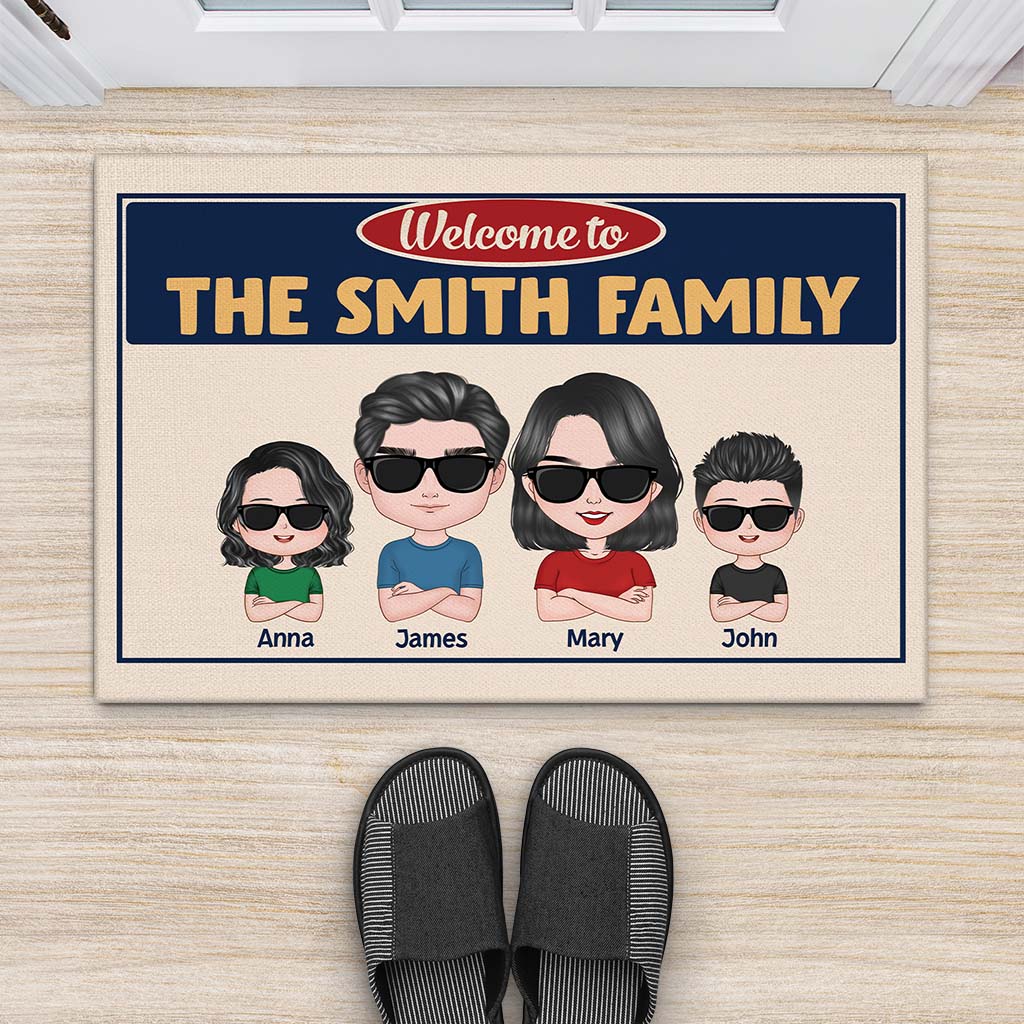 0896DUS2 personalized family gifts the family welcome doormat 0896DKQ0I