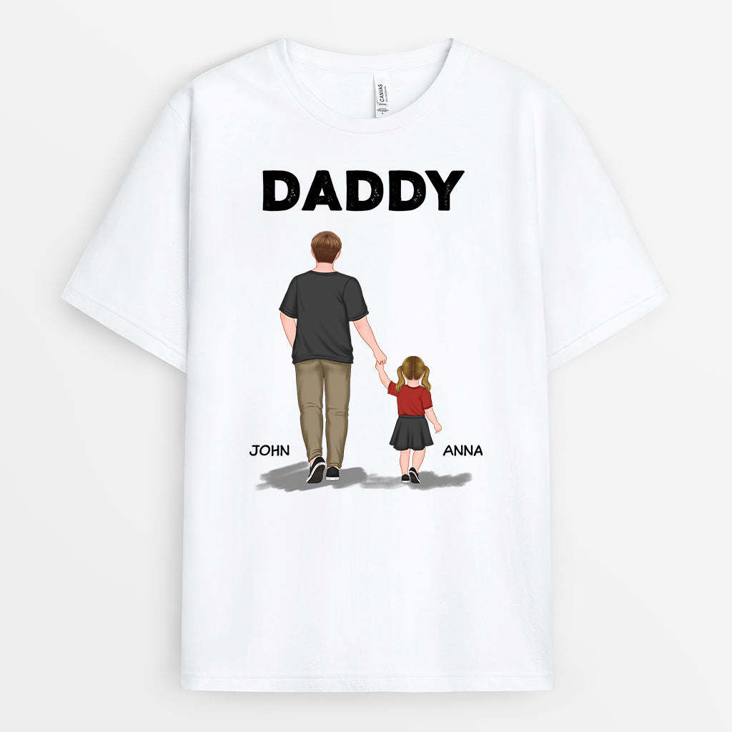 Daddy Holding Hands - Personalised Gifts | T-shirts for Grandad/Dad