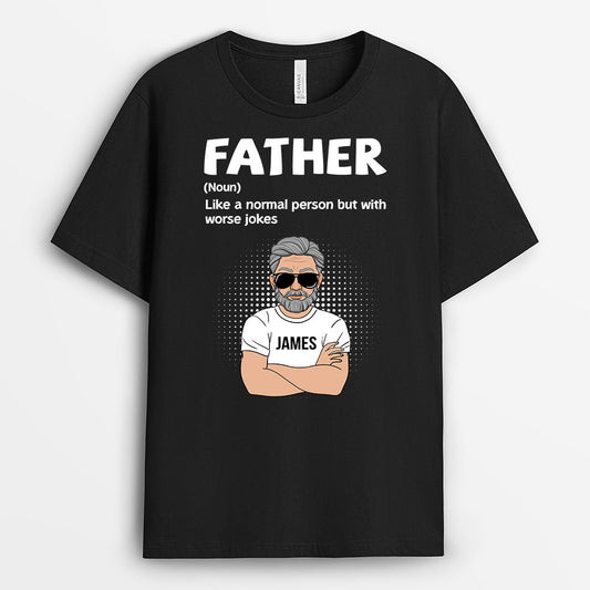 0912AUK1 Personalised T shirt Gifts Father Grandad Dad