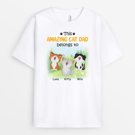 0932AUK1 Personalised T shirt Gifts Flower Cat Lovers_f853cc99 0e4b 4017 8e10 53a81c5c184c
