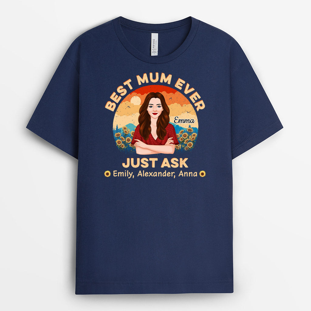 Best Mum/Nan Ever Just Ask - Personalised Gifts | T-shirts for Grandma/Mum
