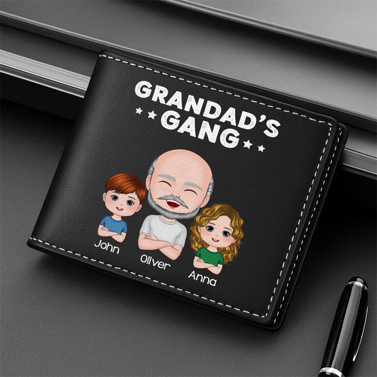 0951JUK2 personalized fathers day gift for dad daddys gang wallet 0951J8N8B