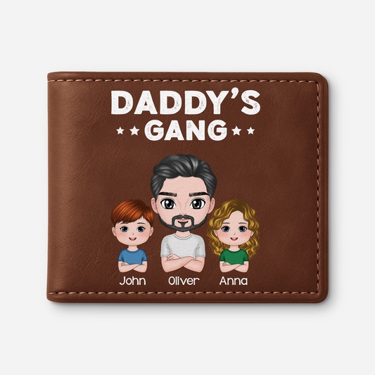 0951JUS1 personalized fathers day gift for dad daddys gang wallet 0951J8N8B