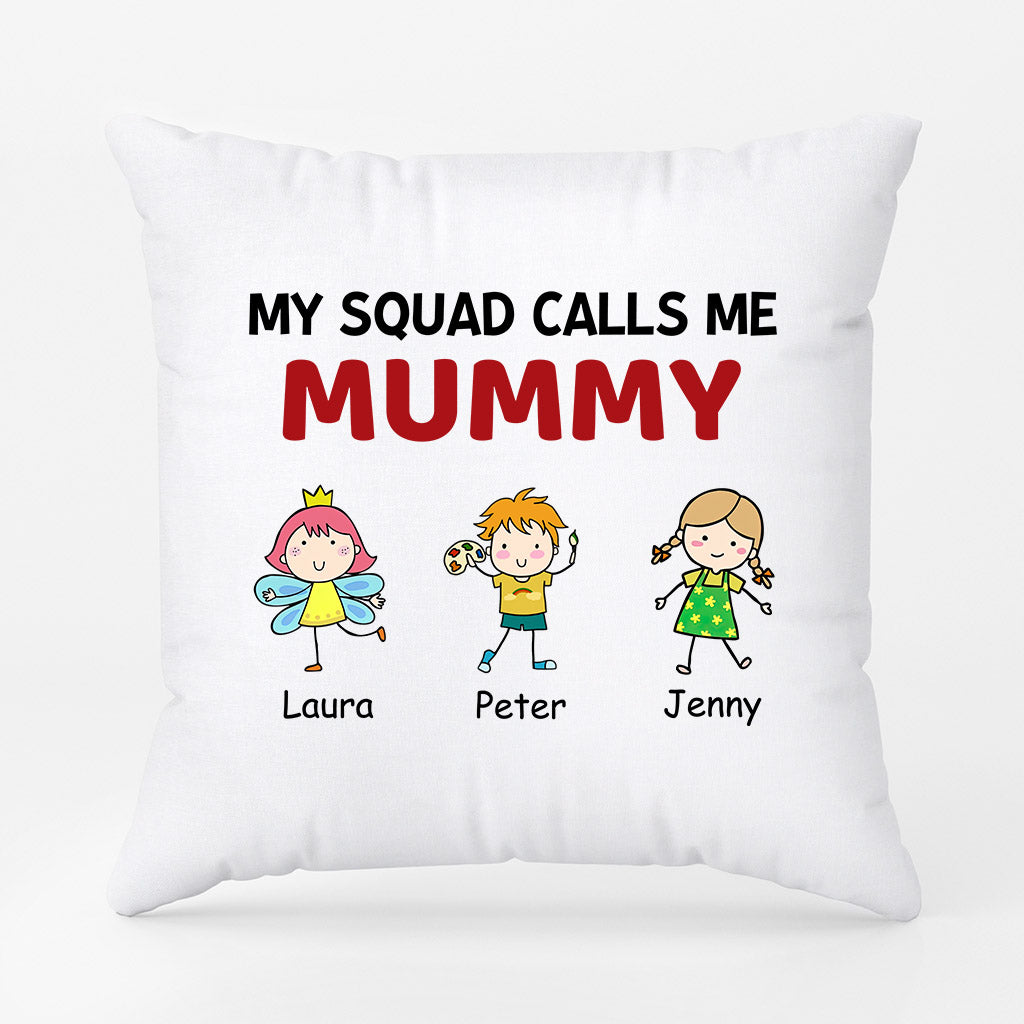 Kid Squad Calls Me Grandma/Mum - Personalised Gifts | Pillows for Grandma/Mum