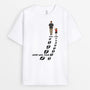 0964AUK2 Personalised T shirts Gifts Footprints Grandad Dad