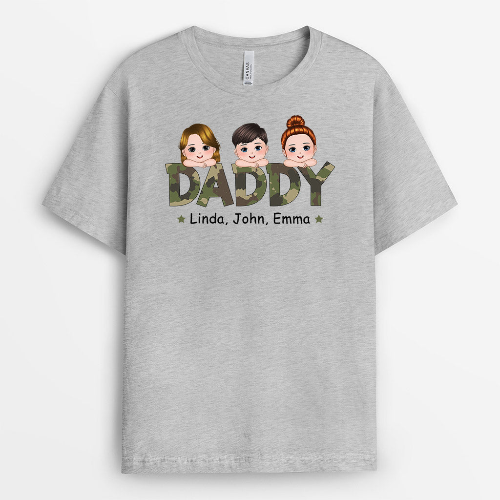 Camouflage Daddy/Grandad - Personalised GIfts | T-shirts for Grandad/Dad