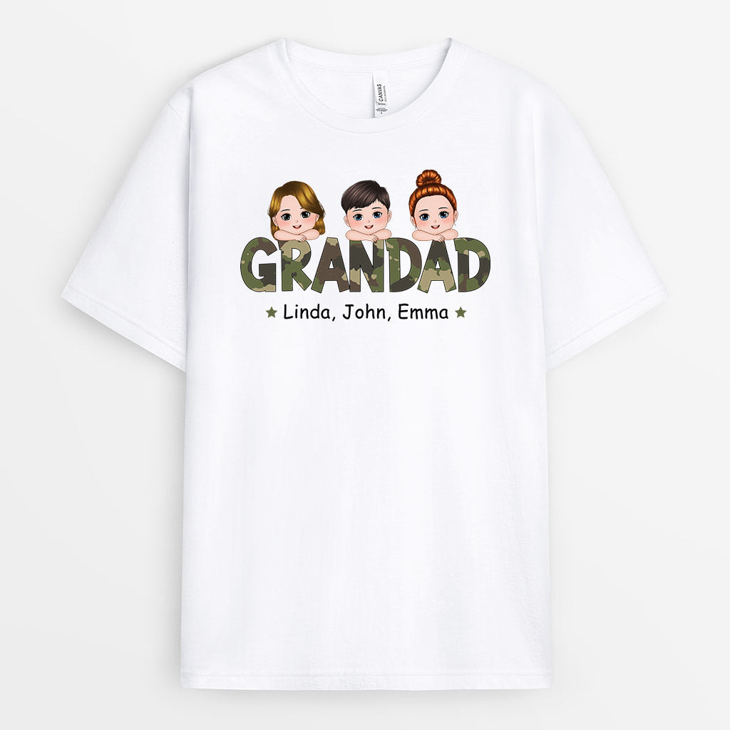 Camouflage Daddy/Grandad - Personalised GIfts | T-shirts for Grandad/Dad