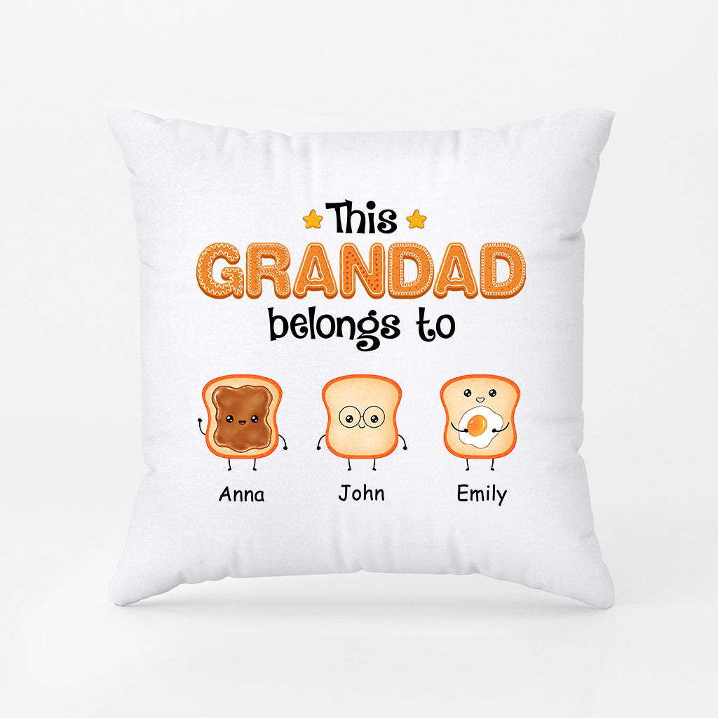 This Grandad/Dady Belongs To Little Bread - Personalised Gifts | Pillows for Grandad/Dad