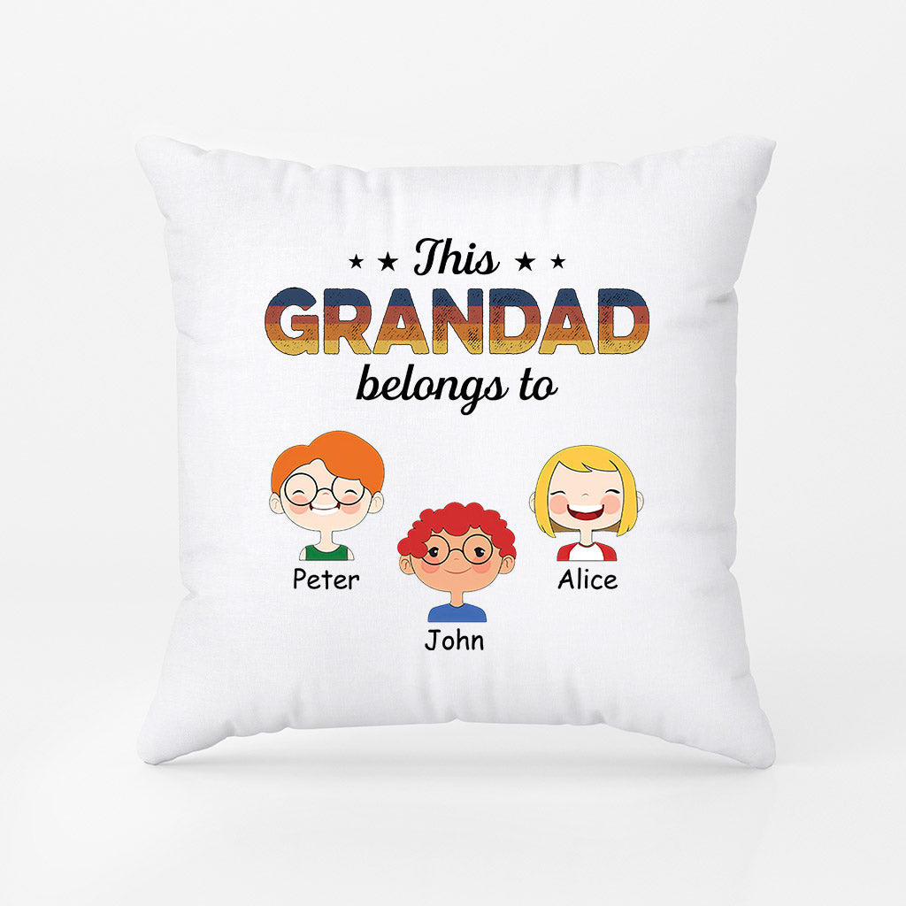 This Grandad/Daddy Belongs To Little Cute Kids - Personalised Gifts | Pillows for Grandad/Dad