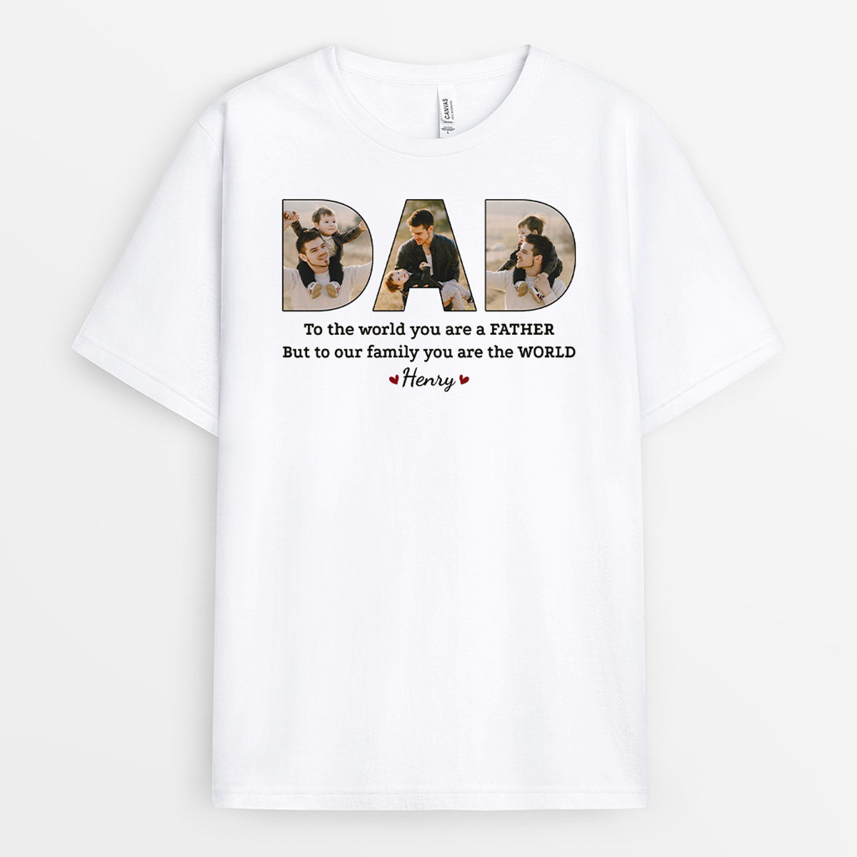 1016AUK2 Personalised T shirts Gifts World Grandad Dad