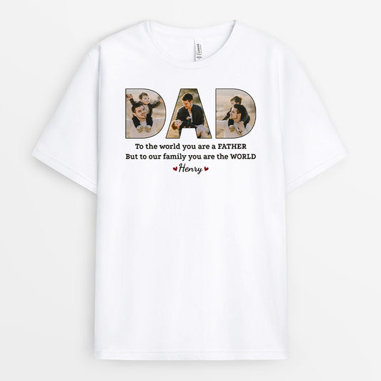 1016AUK2 Personalised T shirts Gifts World Grandad Dad