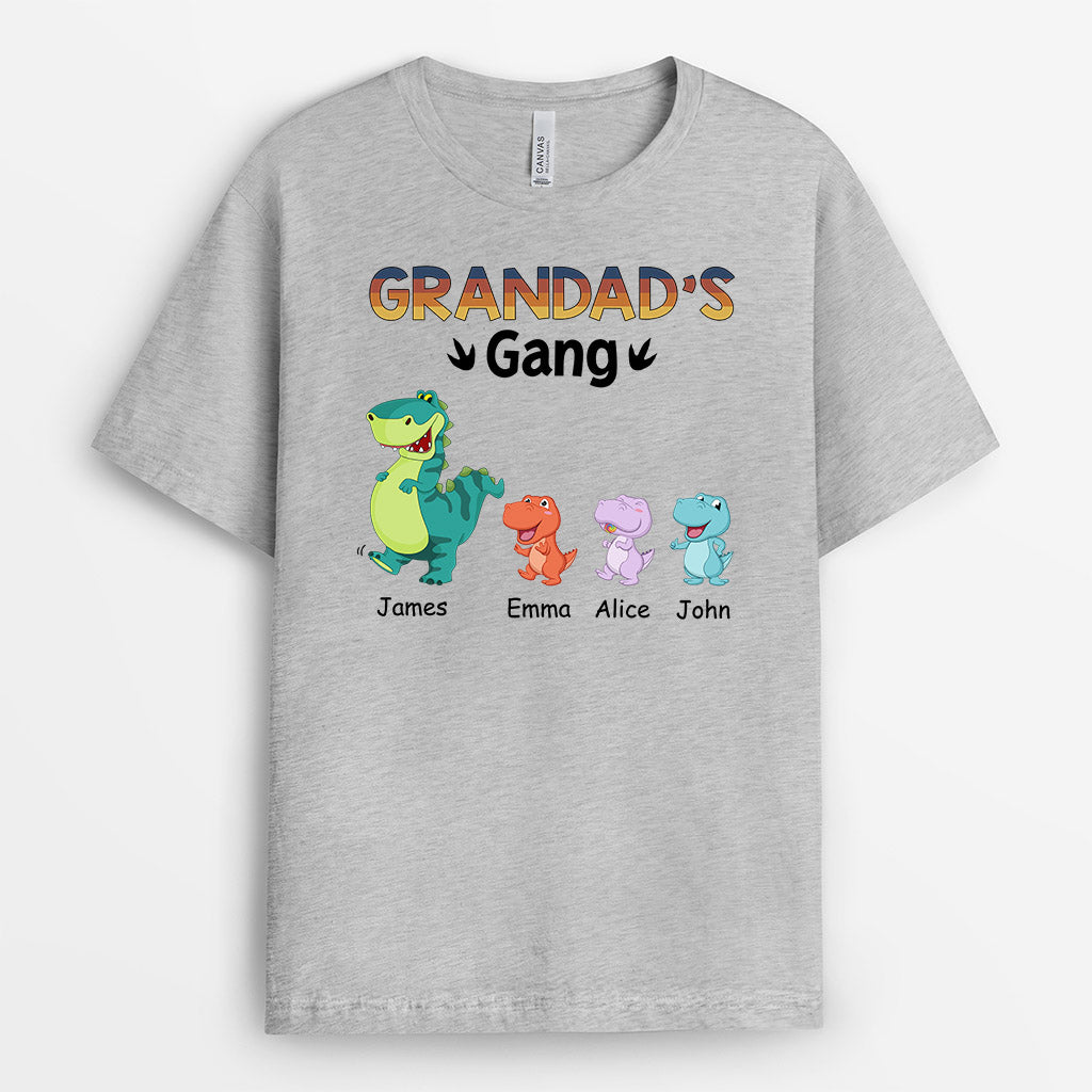 Grandadsaurus/Daddysaurus's Gang - Personalised Gifts | T-shirts for Grandad/Dad