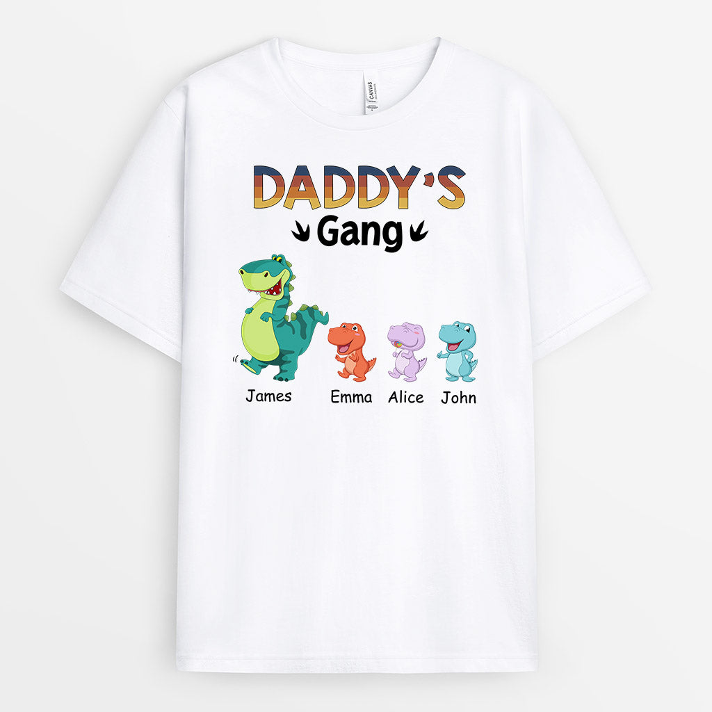 Grandadsaurus/Daddysaurus's Gang - Personalised Gifts | T-shirts for Grandad/Dad