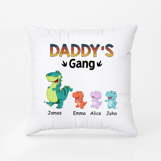 1021PUK2 Personalised Pillows Gifts Dinosaur Grandad Dad