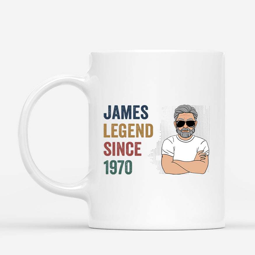 1040MUS1 Personalized Mugs Gifts Legend Grandpa Dad