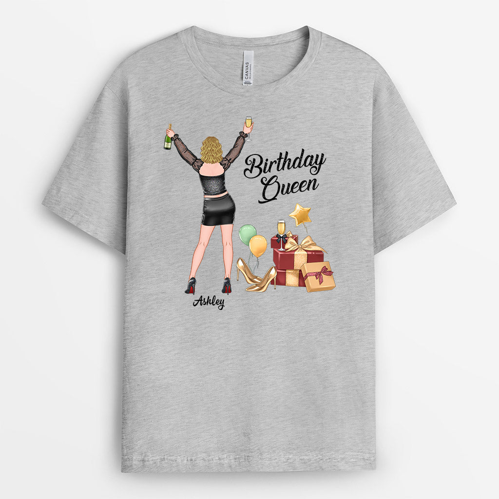 1054AUK2 Personalised T Shirts Gifts Birthday Queen Her