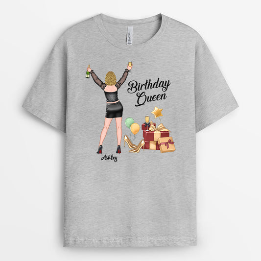 1054AUK2 Personalised T Shirts Gifts Birthday Queen Her