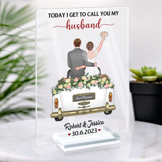 1104RUS2 personalized acrylic plaques wedding gifts for groom from wife 1104R6Q5G