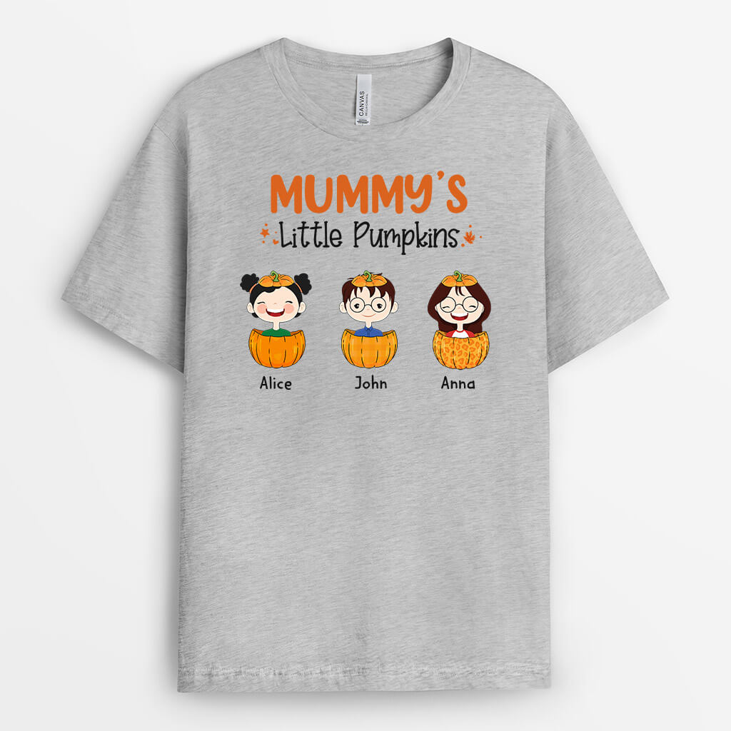 1213AUK2 Personalised T Shirt Gifts Pumpkin Grandma