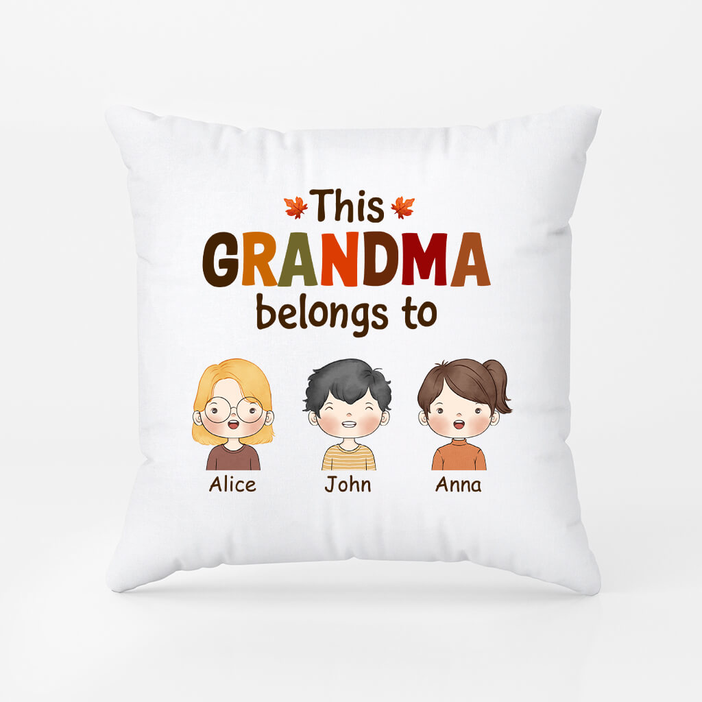 1215PUK2 Personalised Pillows Gifts Fall Grandma Mom