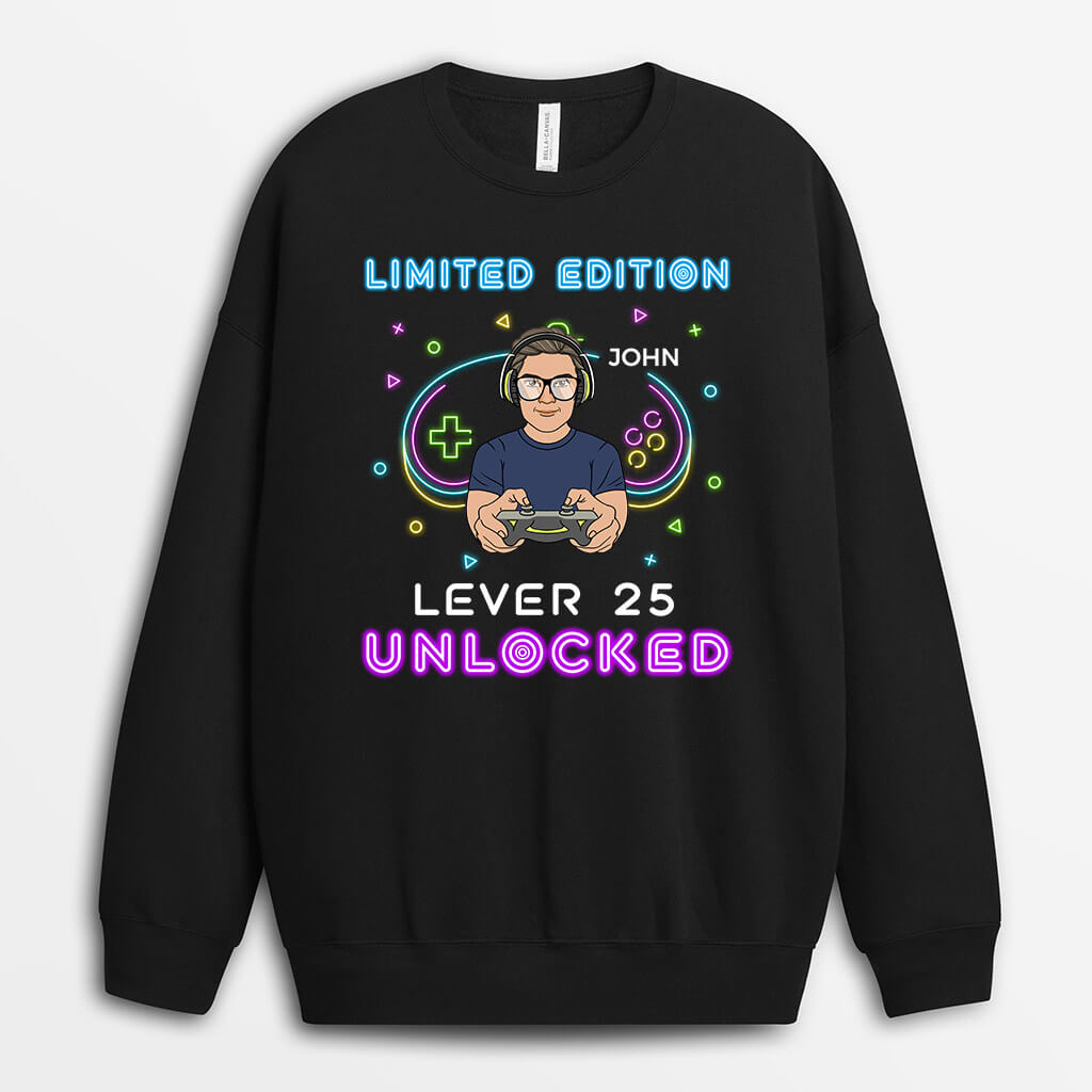 1241wuk1 personalised level 30 unlocked sweatshirt