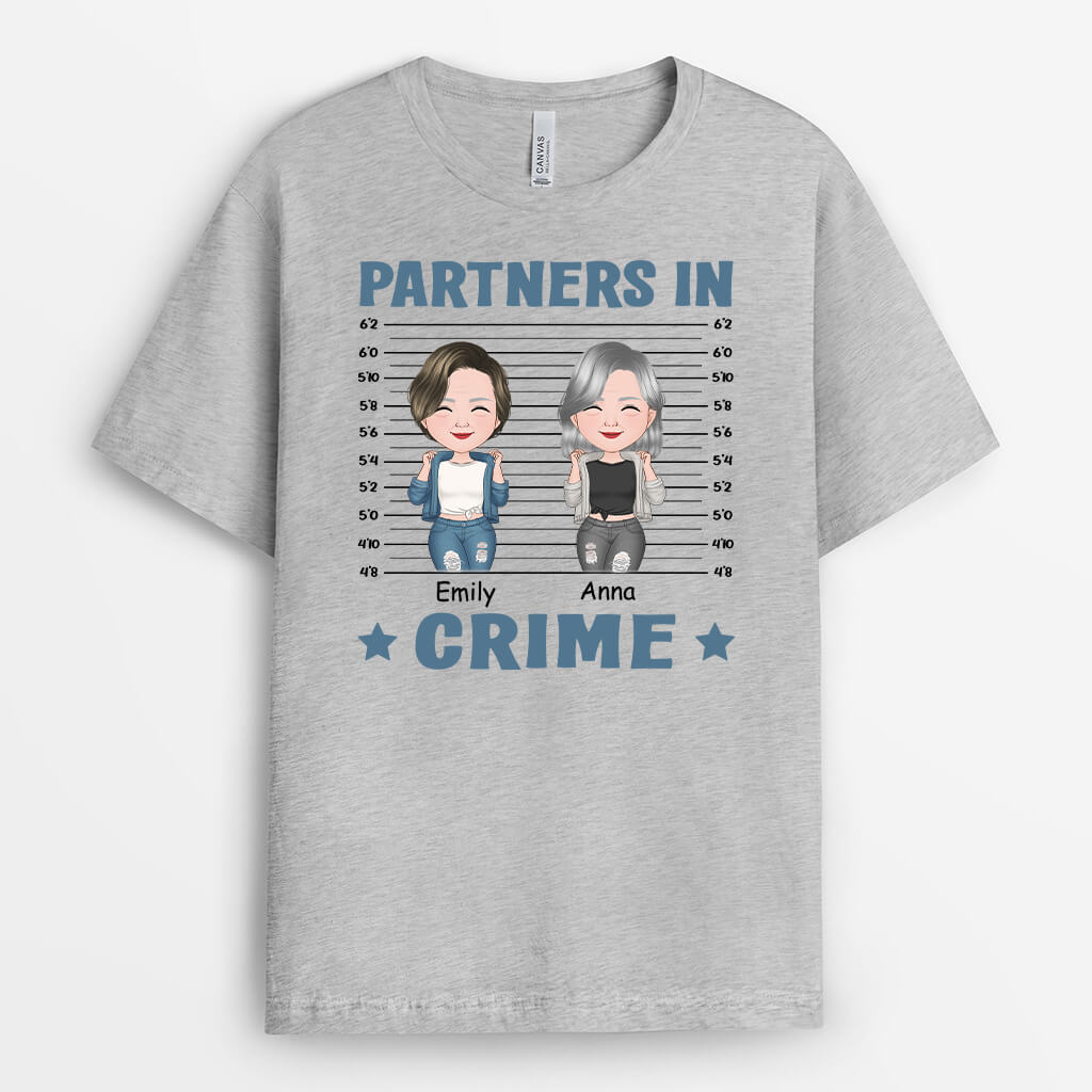 1260AUK2 personalised partners in crime hoodie