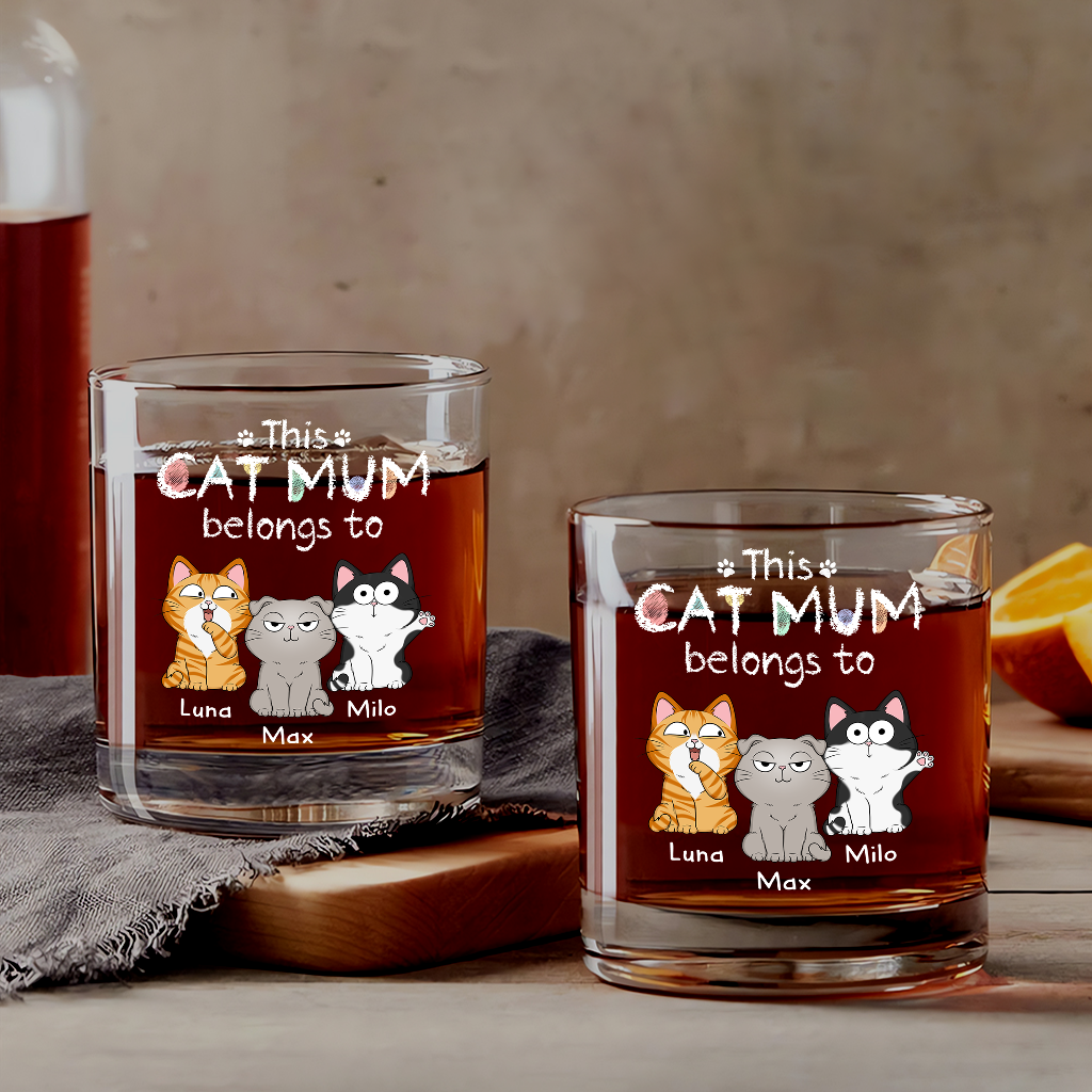 1295IUK2 personalized gifts for cat owners unique cat whiskey glass 1295I8N8D