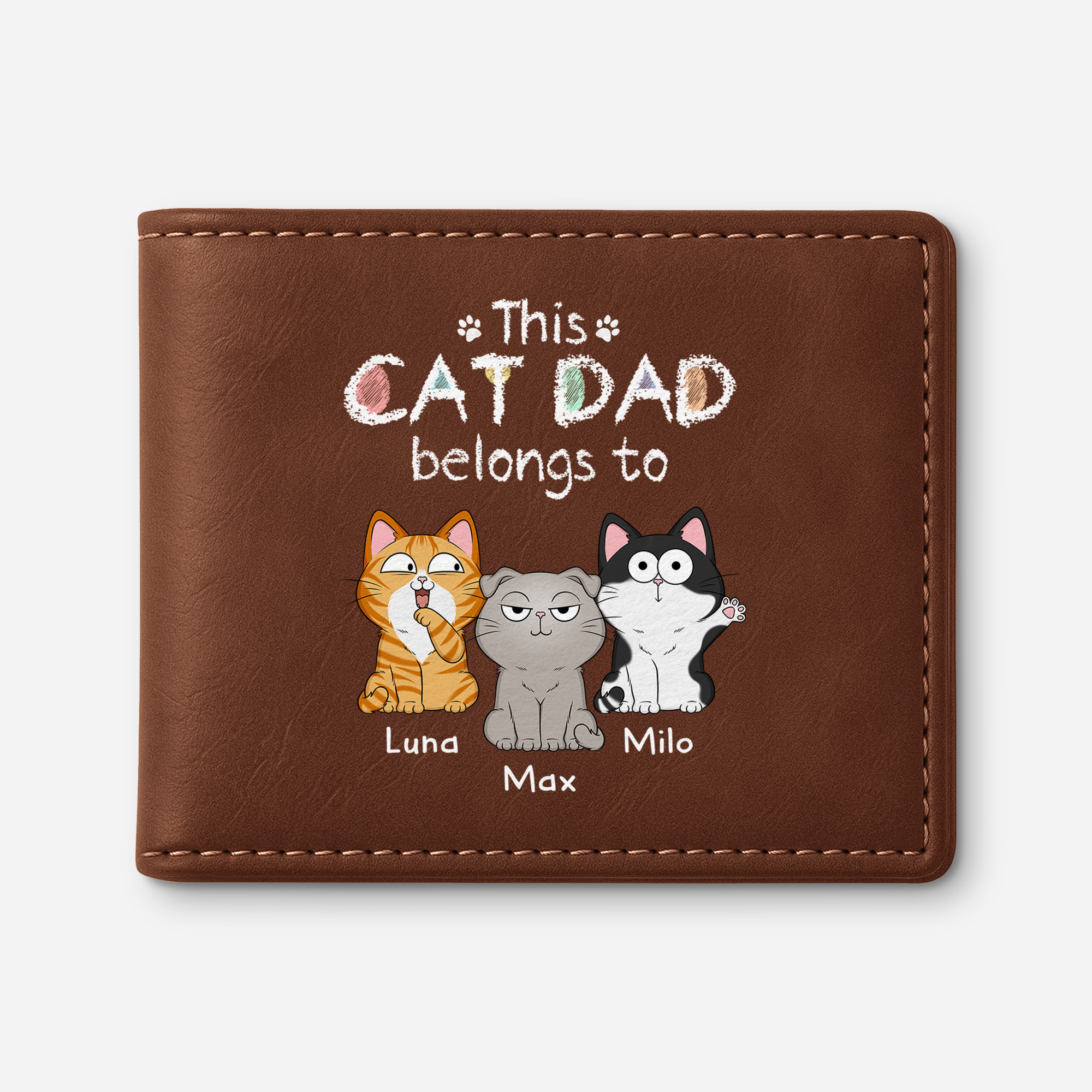 1295JUS1 personalized cat gifts for humans unique leather cat wallet_ 1295J8N8D