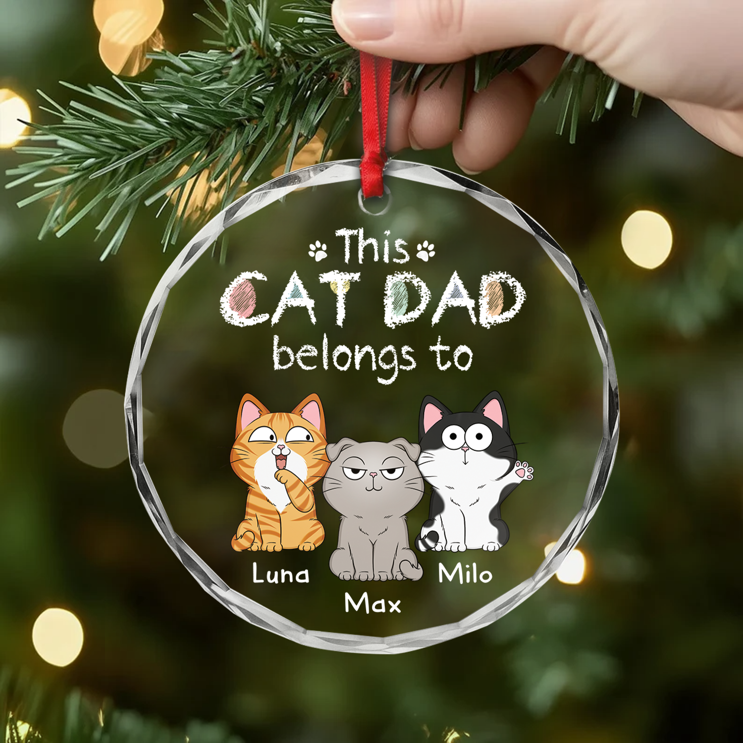 1295OUK2 custom glass cat ornaments_ christmas gifts for cat lovers 1295O