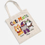 1311BUK2 personalised halloween cat mom with hat tote bag
